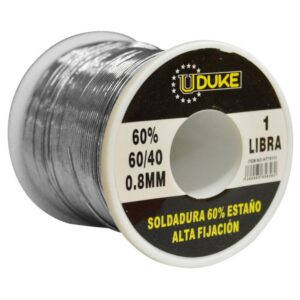 SOLDADURA ESTANO UDUKE 1LB 60-40 (60% ESTANO) (40% PLOMO) (0.8MM) (HT70111)