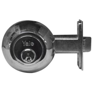 CHAPA CERROJO SEGURIDAD YALE 170 1/4 CROMADA PESTILLO RESBALON LLAVE LLAVE (4044)