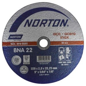 DISCO NORTON CORTE METAL/ACERO INOX 9 PLANO (9X5/64X7/8) (66253371369)(66252926955)BNA22