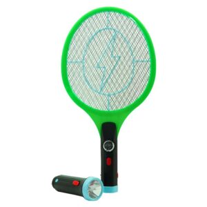 RAQUETA MATA MOSQUITOS RECARGABLE CON DOBLE LINTERNA (LTD-268)