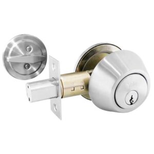 CHAPA CERROJO SEGURIDAD YALE KENT 1/4 CROMADA LLAVE MARIPOSA (4099)