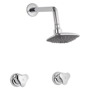 LINEA GRIVAL MEZCLADOR 8 PUL + DUCHA REGADERA TRICETA ALUVIA (AV4023331 PAQ X 3