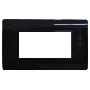 LINEA BK PLUS TAPA COLOR NEGRA MODULO DOBLE (118K-202-BLK)(HT20738)