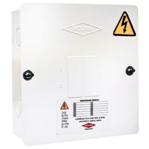 CAJA BREAKER METALICA 1CIRCUITOS BIFASICA (110-220) CERTIFICADA INDUMA (T7904-001)(1205-0007)