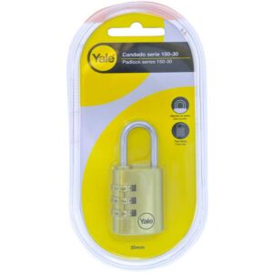 CANDADO YALE CLAVE 30MM Y150-30 3 DIGITOS (8501)