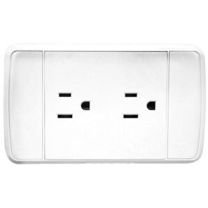 LINEA FUTURA BLANCA INCRUSTAR TOMA DOBLE DUKE ENERGY (V16-014)