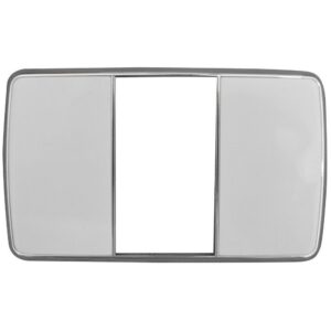 LINEA FUTURA BLANCA INCRUSTAR TAPA SENCILLA BLANCA Y BORDE CROMADO DUKE ENERGY (V16-01P)