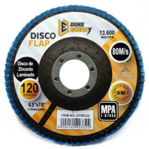 DISCO FLAP DUKE ENERGY 4 1/2 GRANO 120 ZIRCONIO (115MM X 22MM) (HT90332)