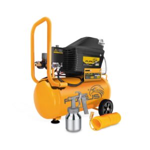 COMPRESOR FURIUS AIRE DIRECTO HORIZONTAL 25L 2.0HP 115PSI INCLUYE PISTOLA DE PINTAR Y 5 METROS MANGUERA (FC25KIT)