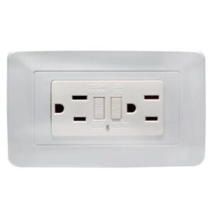 LINEA BK BLANCA INCRUSTAR TOMA DOBLE GFCI (118Z-46) (HT20798)