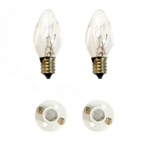 BOMBILLO CANDELABRO SENCILLO NARANJA + SOKET CANDELABRO PASTA PQT X 2 UDUKE