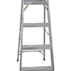 ESCALERA DE ALUMINIO 4 PELDANOS CAP 150 KILOS USO INDUSTRIAL UDUKE CON PLATAFORMA 140 CMS (HT1314)