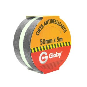 CINTA ADHESIVA ANTIDESLIZANTE 2 X 5 MTS REFLECTIVA NEGRA (PT-032)