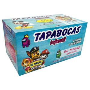 MASCARILLA TAPA BOCA NINO MOTIVOS TELA QUIRURGICA SMS TERMOSELLADO 3 CAPAS (CAJA X 50)(PRECIO X 50)