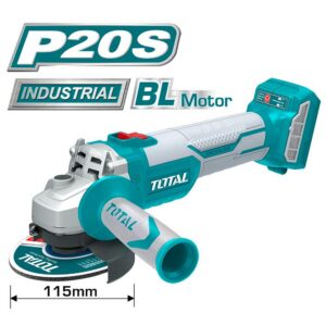 PULIDORA INALAMBRICA 4 1/2 INDUSTRIAL 20V BATERIA Y CARGADOR NO INCLUIDO MOTOR SIN ESCOBILLAS TOTAL (UTAGLI1152)