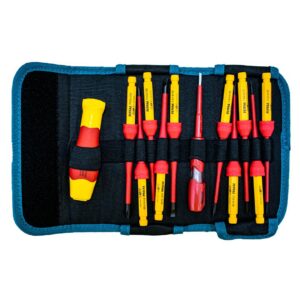 DESTORNILLADOR AISLADO 1000V INDUSTRIAL JUEGO X 12 PZS INTERCAMBIABLE TOTAL (THKISD1201)
