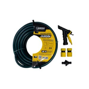 MANGUERA DE JARDIN UDUKE USO DOMESTICO X 30 METROS (SUAN) ACOPLE RAPIDO Y PISTOLA