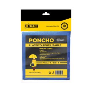 PONCHO IMPERMEABLE PARA LLUVIA PLASTICO NINO 6-8 ANOS UDUKE