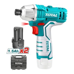 ATORNILLADOR DE IMPACTO INALAMBRICO 1/4 12V INCLUYE 2 BATERIAS Y CARGADOR CAJA PLASTICA TOTAL (UTIRLI1201)