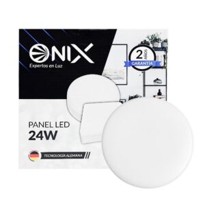PANEL LED 24W REDONDO S/P SIN MARCO LUZ DIA 6500K ONIX (ZFR514)