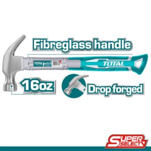 MARTILLO 16 OZ MANGO FIBRA DE VIDRIO SUPER SELECT TOTAL (THTS7316)
