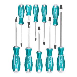 DESTORNILLADOR CROMO VANADIUM IMANTADO JUEGO X 10 PZS TOTAL (THT250610)