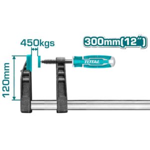 PRENSA SARGENTO EN F 120X300 MM 12 GRADUABLE INDUSTRIAL TOTAL (THT1321201)