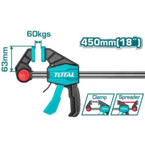 PRENSA SARGENTO DE BARRA 63X450 MM 18 INDUSTRIAL TOTAL (THT1340603)