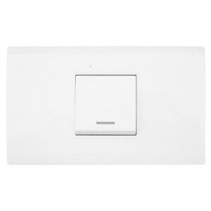LINEA BK PLUS BLANCA INCRUSTAR SWICHE SENCILLO CONMUTABLE 110-220 (118K-01-3W) (HT20676)