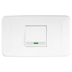 LINEA BK BLANCA INCRUSTAR SWICHE SENCILLO CONMUTABLE VHARBOR 110-220V (118Z-01 3WAY)(RETIE-FL)(HT1518)