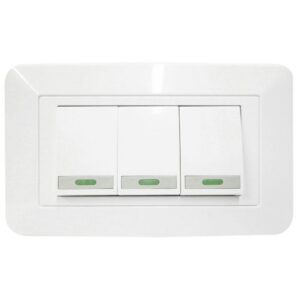 LINEA BK BLANCA INCRUSTAR SWICHE TRIPLE CONMUTABLE 110-220 (118Z-03 -3WAY) (RETIE-FL)(HT20337)