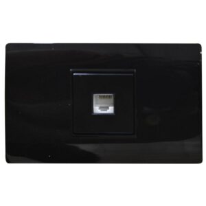 LINEA BK PLUS NEGRA INCRUSTAR TOMA LAN INTERNET (118K-27-BLK) (HT20729)