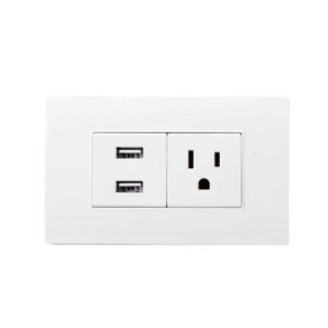 LINEA BK PLUS BLANCA INCRUSTAR TOMA SENCILLO + 2 USB (118K-36) (HT20686)