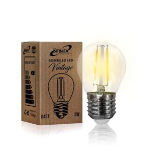 BOMBILLO LED TRANSPARENTE VINTAGE 2W (INFG45T)
