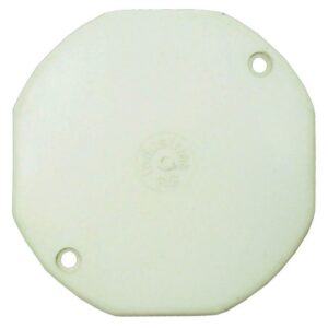 TAPA PLASTICA OCTAGONAL BLANCA R/G