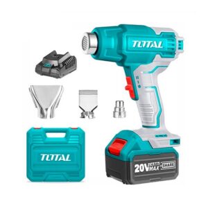 PISTOLA CALOR INALAMBRICA 20V INCLUYE 3 BOQUILLAS 1 BATERIA 4.0AH Y 1 CARGADOR INDUSTRIAL TOTAL (UTBLI20025)