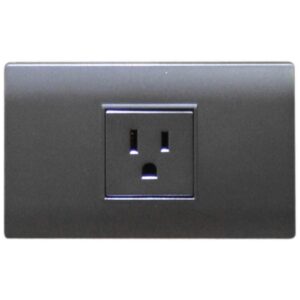 LINEA BK PLUS GRIS INCRUSTAR TOMA SENCILLO 110-220 (118K-08-FMGRY) (HT20709)