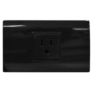 LINEA BK PLUS NEGRA INCRUSTAR TOMA SENCILLO 110-220 (118K-08-BLK) (HT20723)