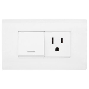 LINEA BK PLUS BLANCA INCRUSTAR TOMA SWICHE 110-220 (118K-07-3W) (HT20682)