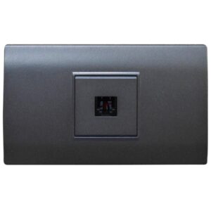 LINEA BK PLUS GRIS INCRUSTAR TOMA TELEFONO (118K-17-FMGRY) (HT20711)