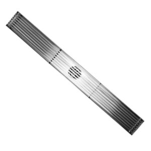 REJILLA SIFON PISO ROTULADA ACERO INOXIDABLE 6.8x60CM UDUKE (HT1612)