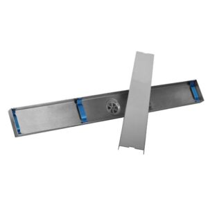 REJILLA SIFON PISO ROTULADA ACERO INOXIDABLE NEGRA 6.8x60CM UDUKE (HT1613)