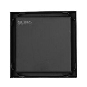 REJILLA SIFON PISO INVISIBLE ACERO INOXIDABLE NEGRA 10 X 10 UDUKE (HT1583)