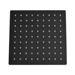 DUCHA REGADERA UDUKE NEGRA ACERO INOXIDABLE 8 CUADRADA (HT1621)