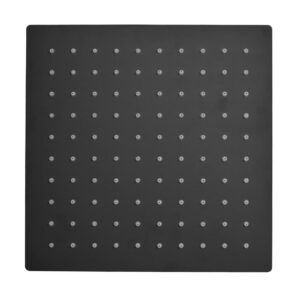 DUCHA REGADERA UDUKE NEGRA ACERO INOXIDABLE 10 CUADRADA (HT1623)