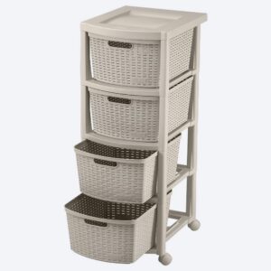 CAJONERO RATTAN 4G TAUPE RIMAX