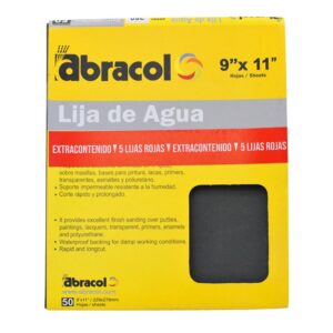 COMBO 50 LIJA ABRACOL 280 ( LIJADO EN AGUA (RPHLC0280000 + 5 LIJAS ROJA 150 EXTRACONTENIDO