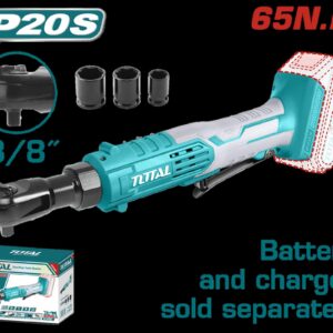 RACHE INALAMBRICO 3/8 20V INCLUYE COPA 13 17 19 BATERIA Y CARGADOR NO INCLUIDO SUPER TOTAL (TDRLI2060151)