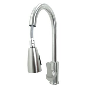LLAVE LAVAPLATOS CABEZA EXTRAIBLE MONOCONTROL ACERO INOXIDABLE REDONDA SATINADA UDUKE (HT2039)