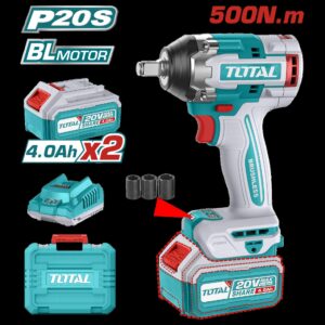PISTOLA IMPACTO INALAMBRICA 1/2 20V 500 NM INCLUYE 2 BATERIAS 1 CARGADOR SUPER TOTAL (UTIWLI2050)